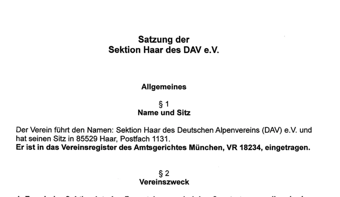 Satzung DAV Haar Teaserbild | © Stefan Bürger