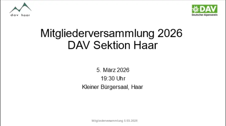 © Stefan Bürger, DAV Haar